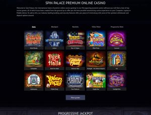 Spin Palace Casino Screenshot #1