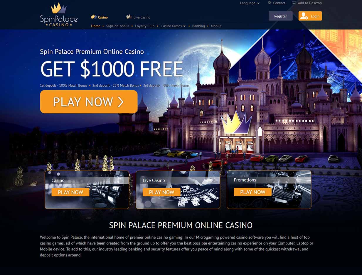 Spin Palace Casino Bonus